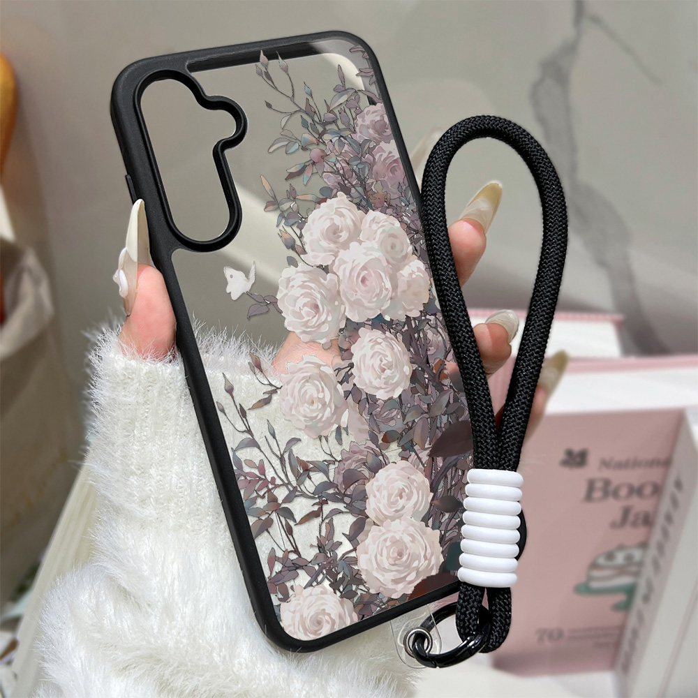 Matte Pc Case - เคสโทรศัพท์ลายกุหลาบโรแมนติก สำหรับ Samsung A57 A16 A56