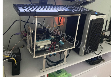 Aluminum Open Frame Test Bench Water Cooling - JXK-K2 เคสคอมพิวเตอร์แบบเปิด โครงสร้างอะลูมิเนียมทั้งหมด รองรับเมนบอร์ด MATX ขนาด